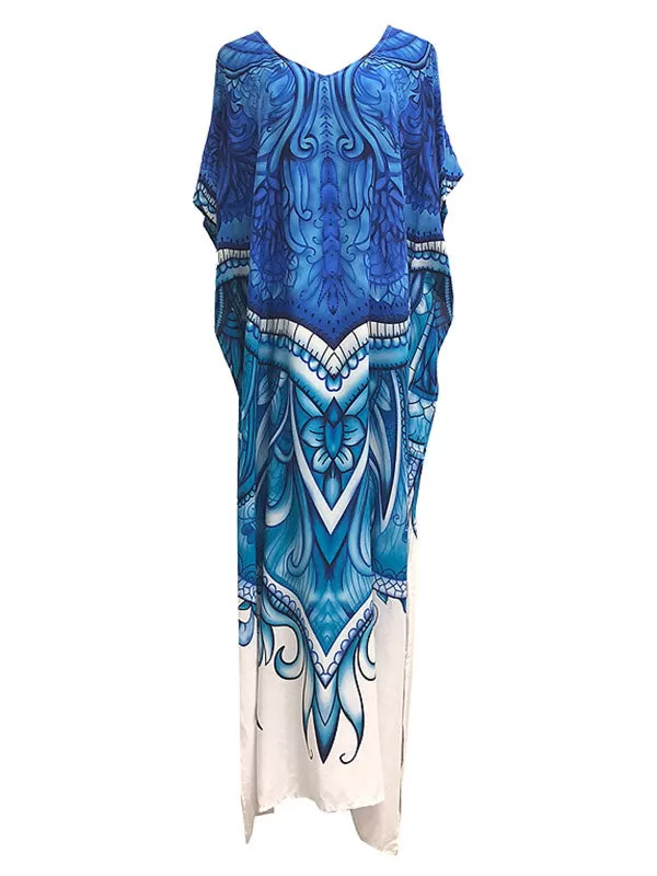 Dancing Peacock Bohemian Ethnic Style Maxi Dress