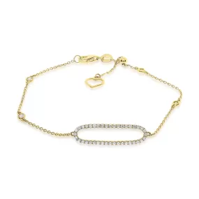 Diamond Oval Bracelet