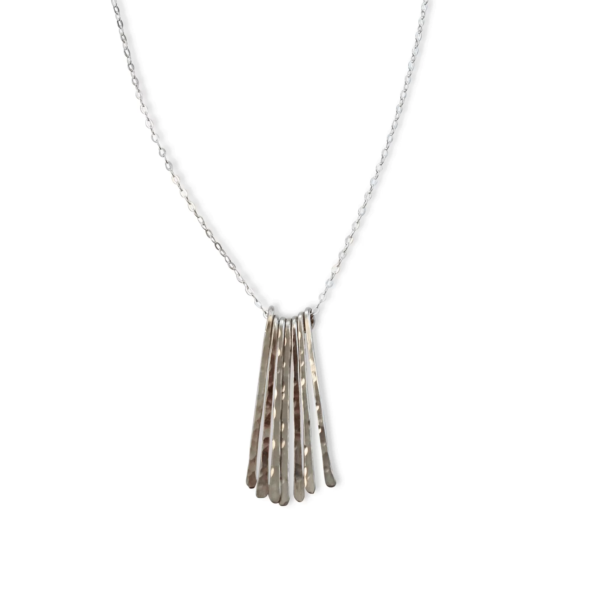 Different Strokes Fringe Pendant Necklace