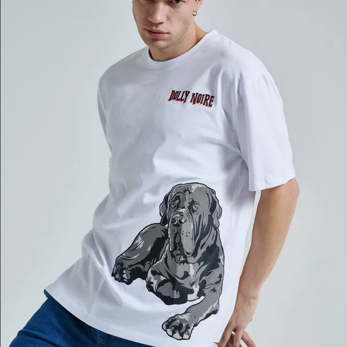 Dolly Noire Neapolitan Mastiff Tee ts096-ta-02 white 