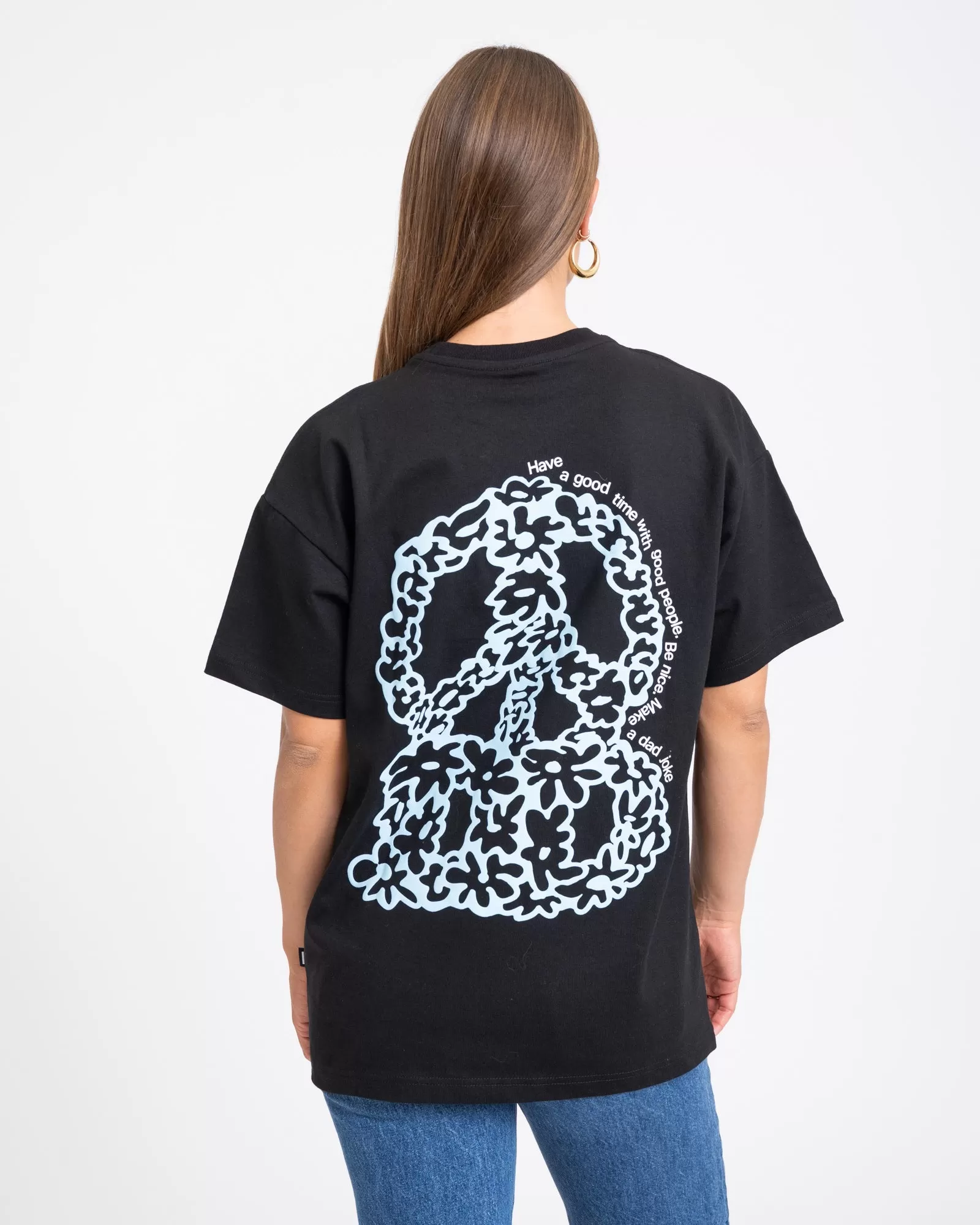 Dr. Denim Trooper Tee Black Peace