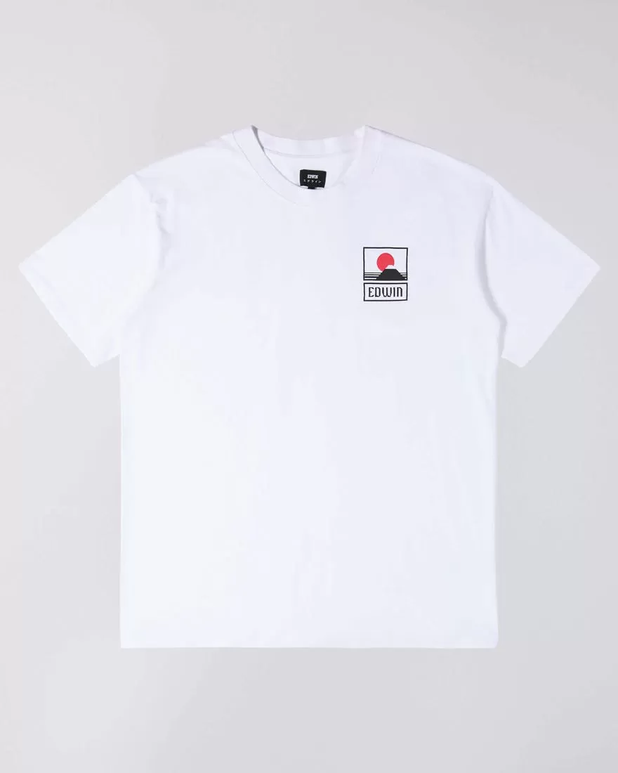 EDWIN SUNSET ON MT FUJI T-t-shirt - WHITE