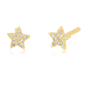 EF Collection - Baby Star Earrings, Yellow Gold