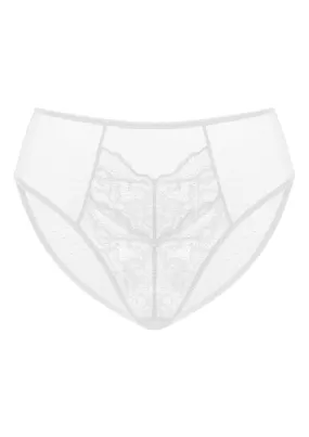 Enchante High-Rise White Lace Brief Underwear