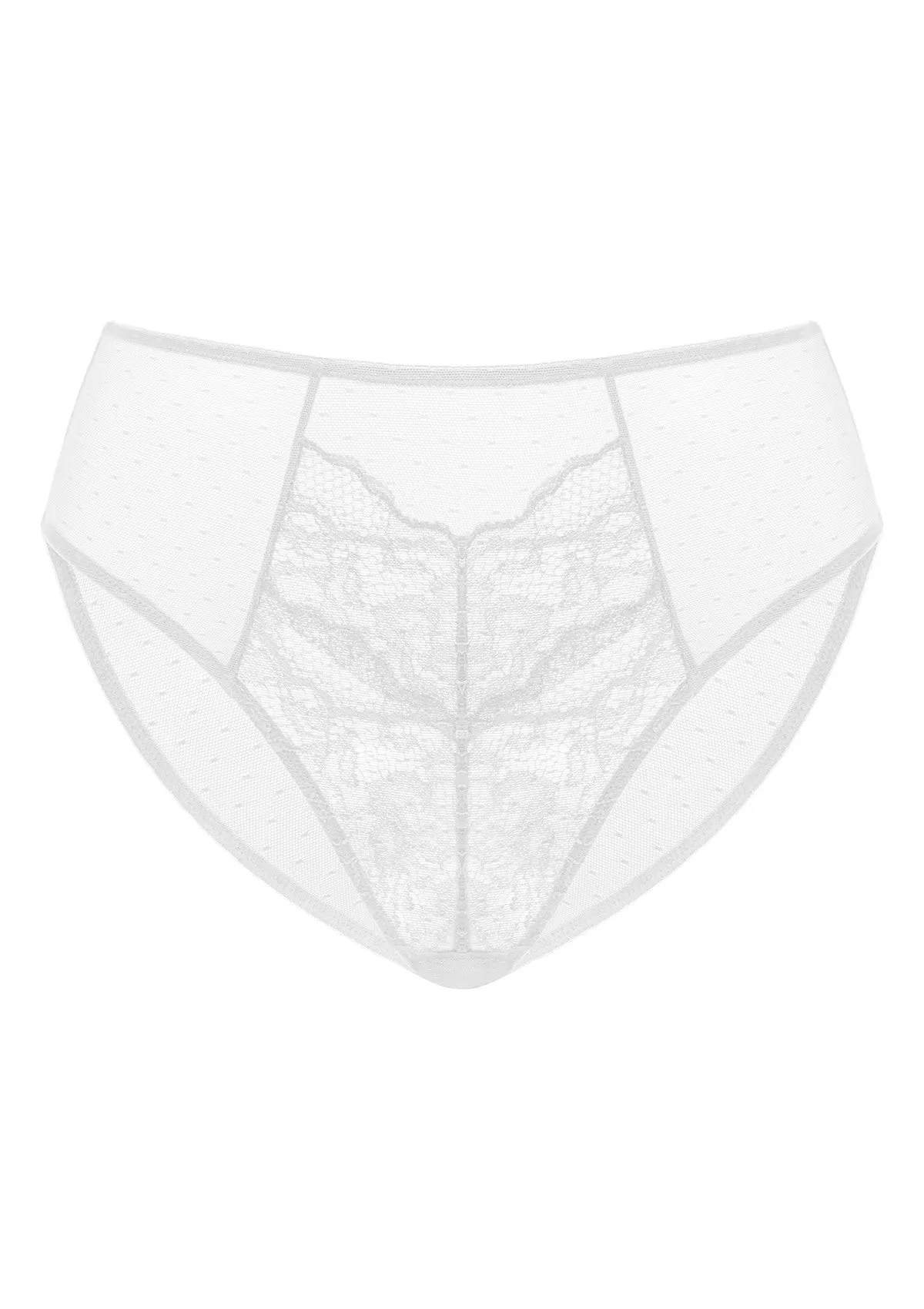 Enchante High-Rise White Lace Brief Underwear