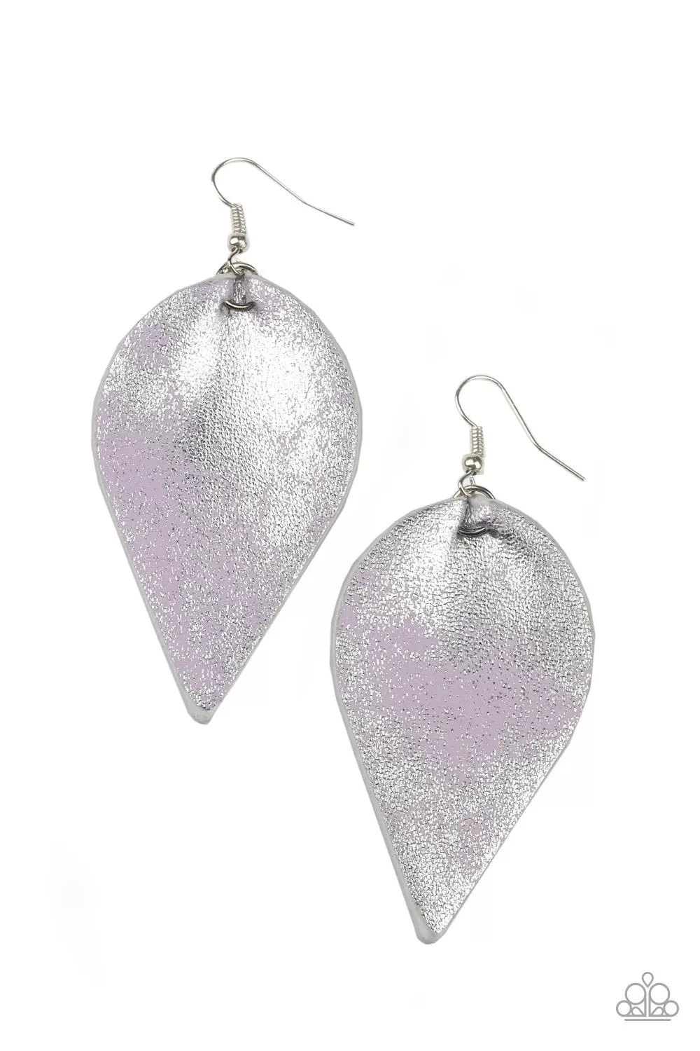 Enchanted Shimmer Purple Leaf Earrings - Paparazzi Accessories