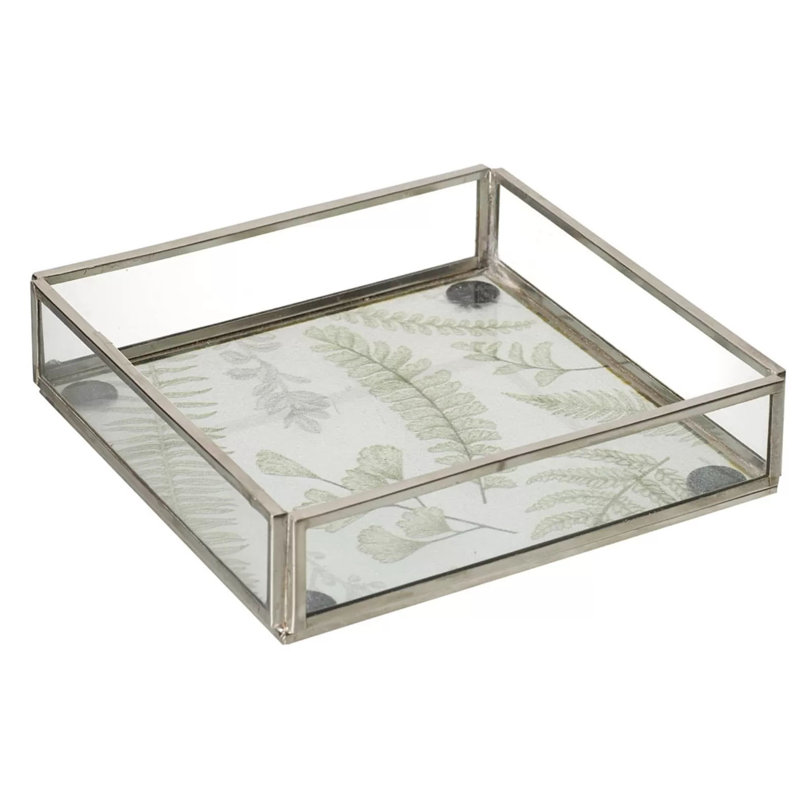 Fern Glass Deco Tray