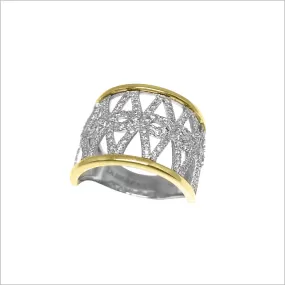 Fiamma 18K Gold Ring with Diamonds