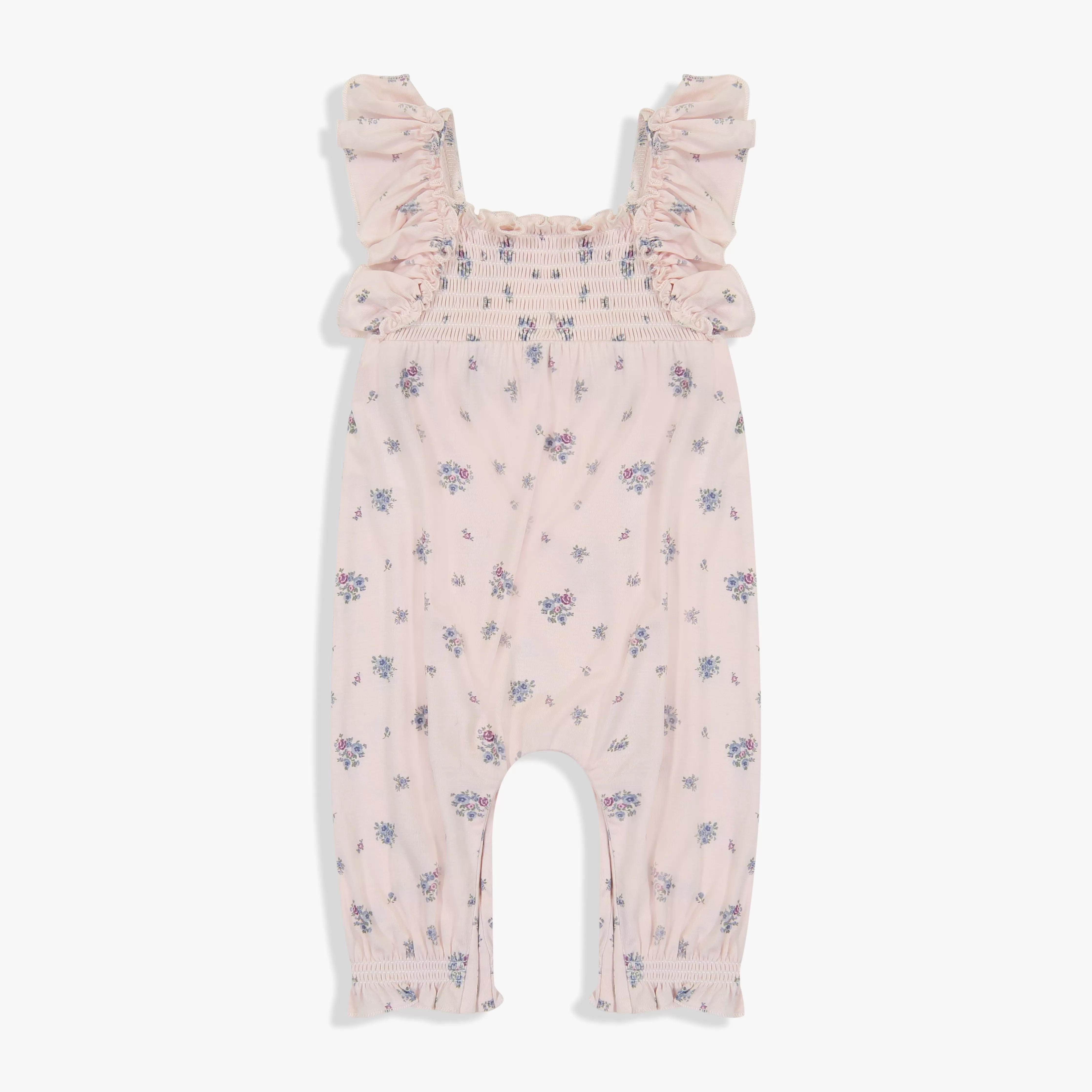 Girls Floral Printed Coverall