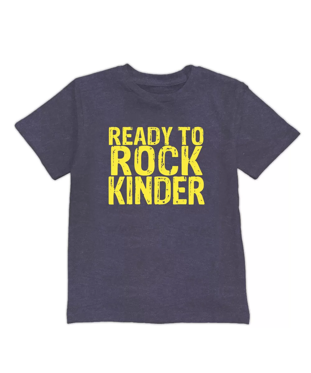 Heather Navy 'Ready to Rock Kinder' Tee