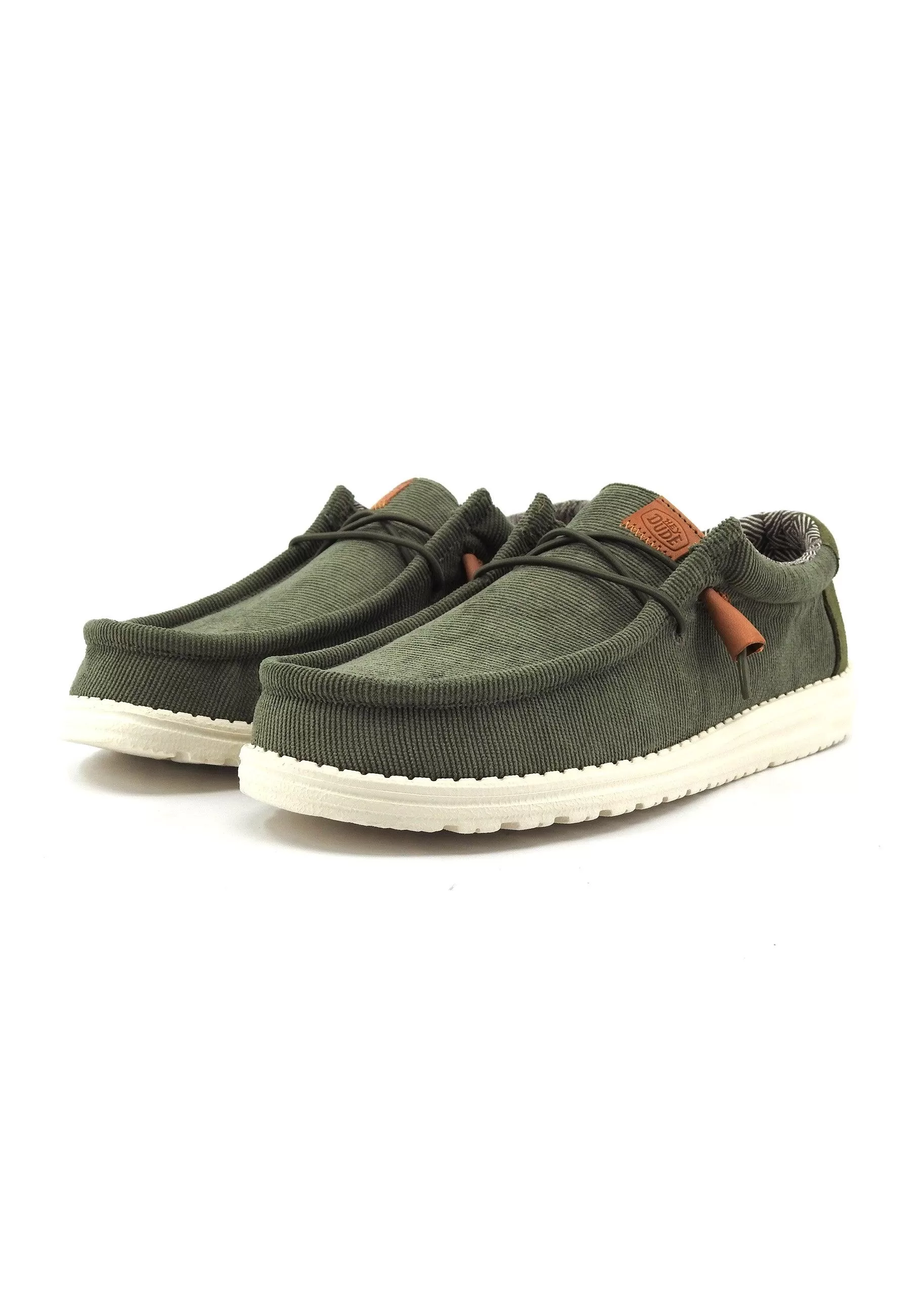 HEY DUDE Wally Sneaker Vela Uomo Olive 40163-337