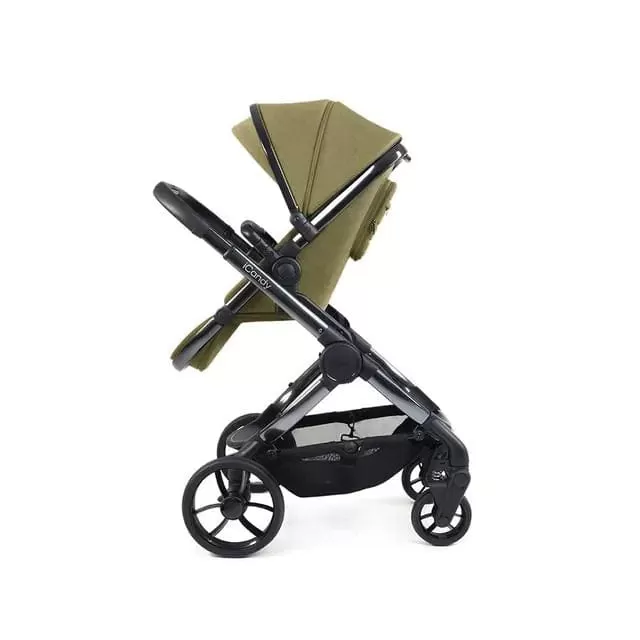 iCandy Peach 7 Maxi Cosi Pebble 360 Complete Travel System Bundle - Olive (Black Parasol)