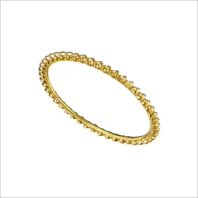 Icona Stackable Bangle in Sterling Silver plated with 18k Yellow Gold