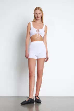 IMONA | SHORTS COTTON BLEND WHITE