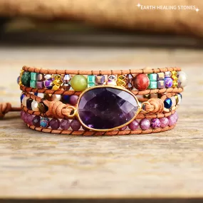 Internal Wisdom Amethyst Bracelet