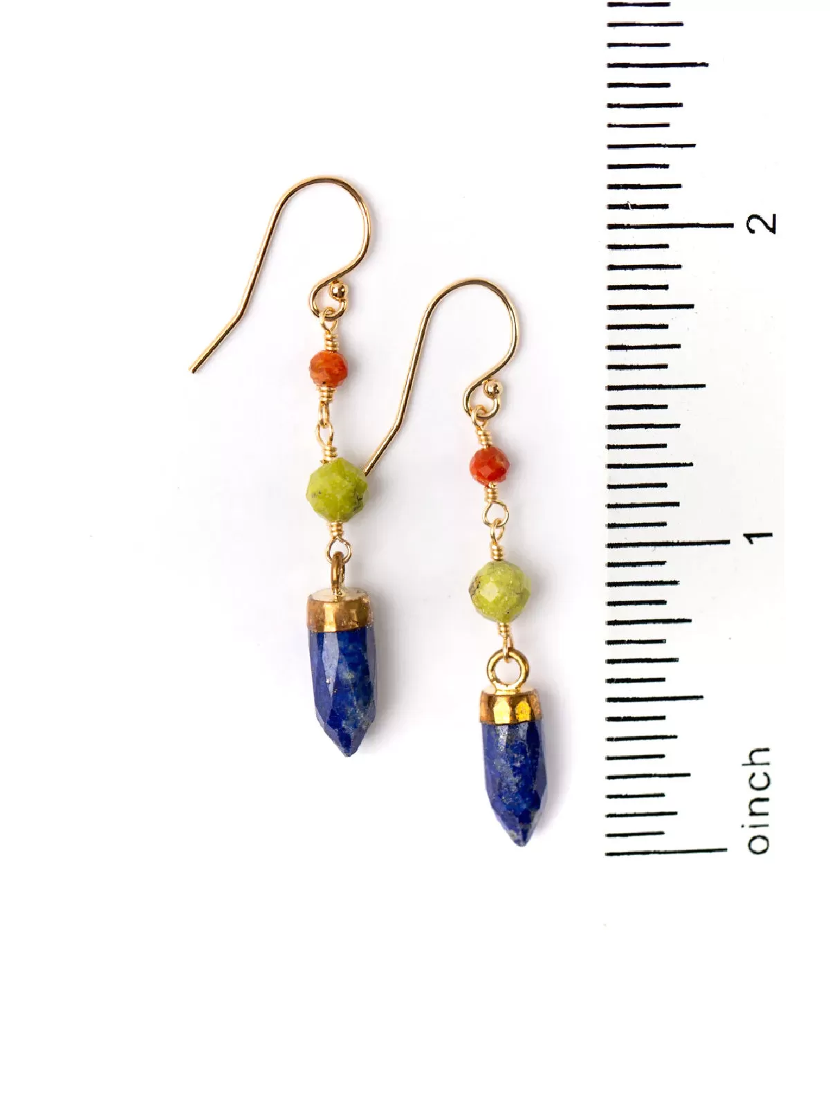 Kaleidoscope Lapis Point Dangles by Anne Vaughan