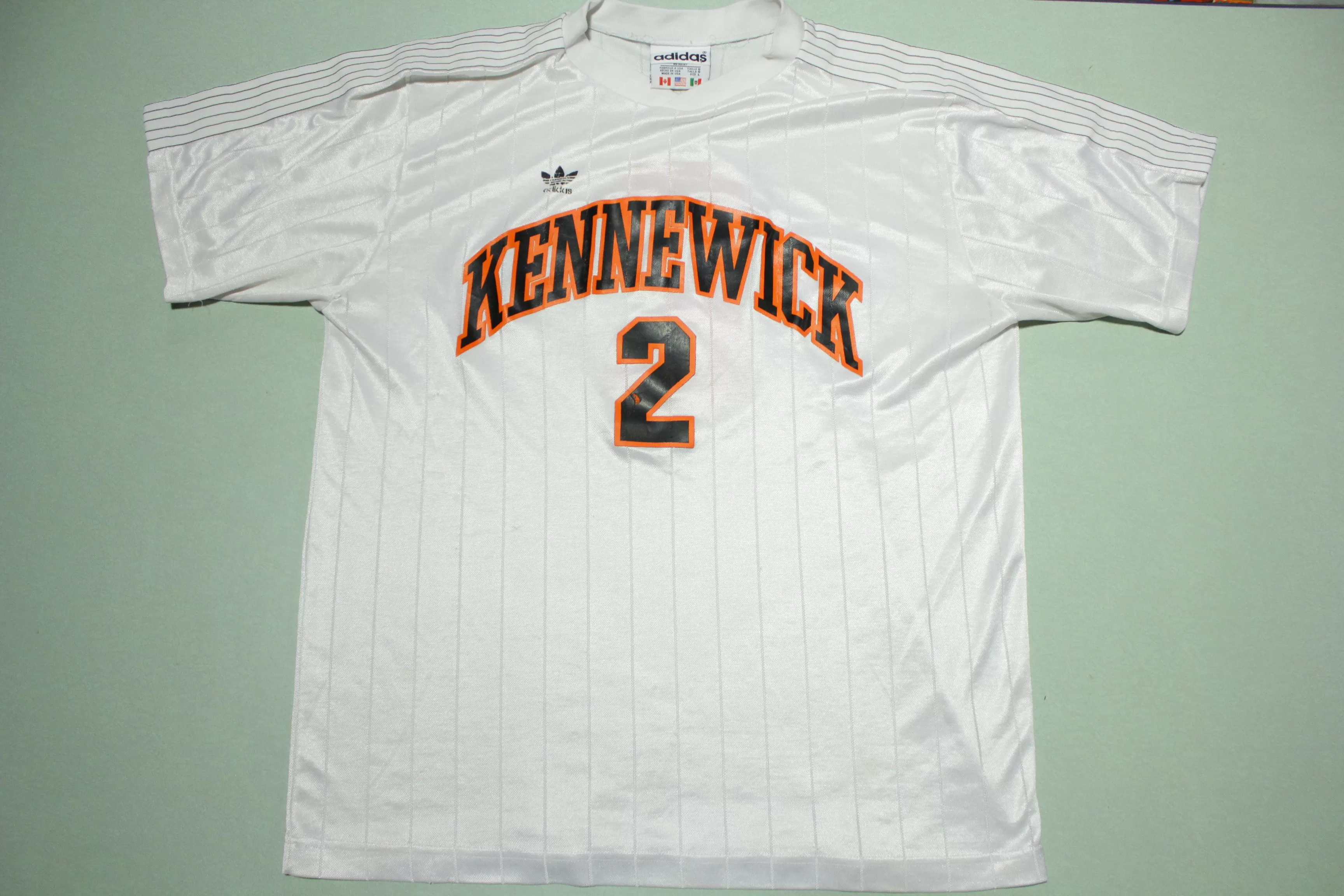 Kennewick Lions Vintage 80's 90's Adidas Trefoil 3 Leaf Logo Jersey Made in USA