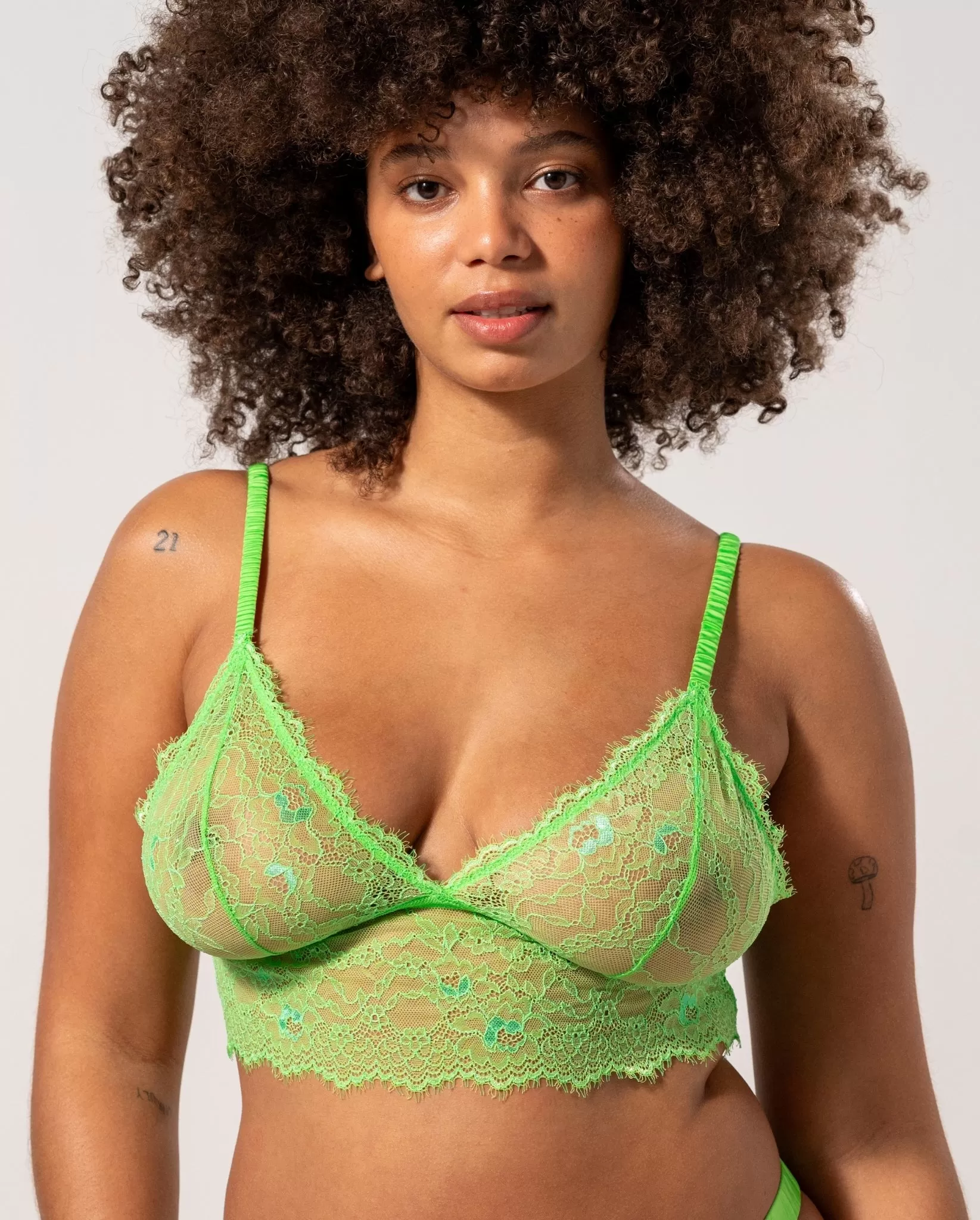 Lace Bralette Top Mint Green