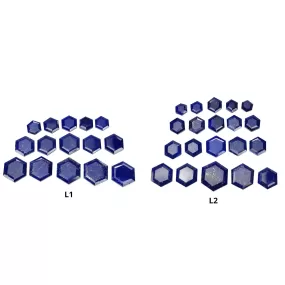 LAPIS LAZULI Gemstone Normal Cut : Natural Untreated Unheated Blue Lapis Hexagon Shape 15pcs & 20pcs lots