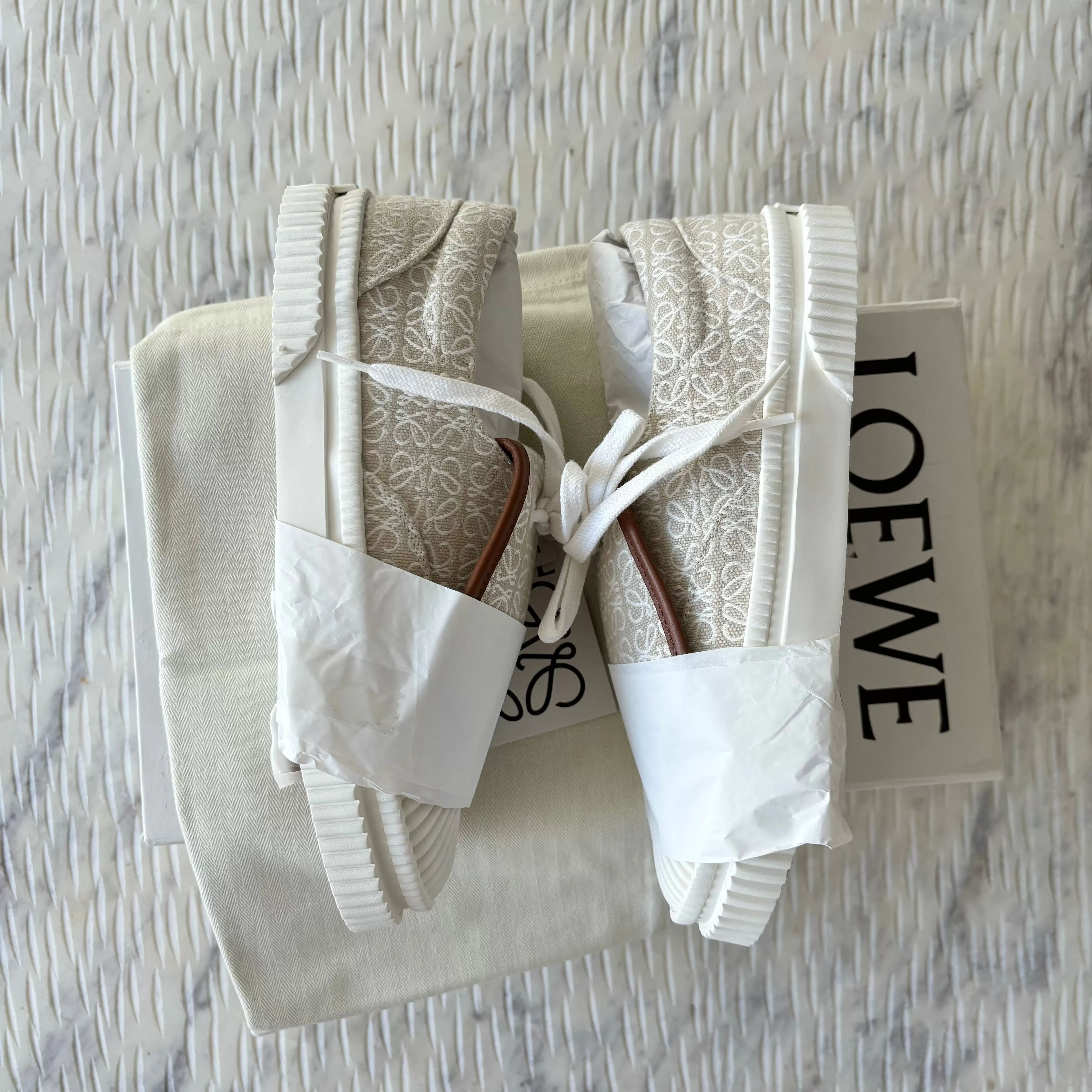 Loewe Anagram Cotton Canvas Trainers