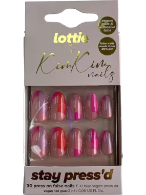 Lottie London Colour Block Party Press On Nails Multicoloured