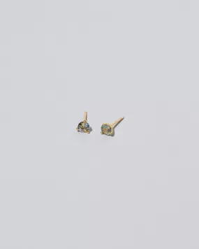 Martini Stud Earrings - Bicolor Yellow/Blue Sapphire