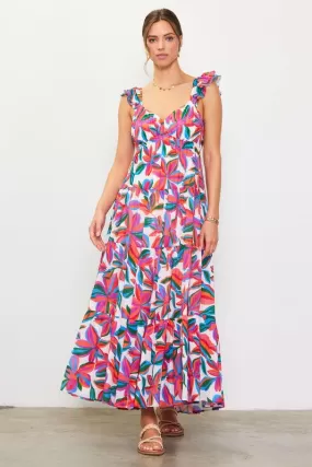 McKay Floral Ruffle Sleeve Maxi