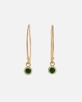 Melee Ball Loop / Emerald Earrings