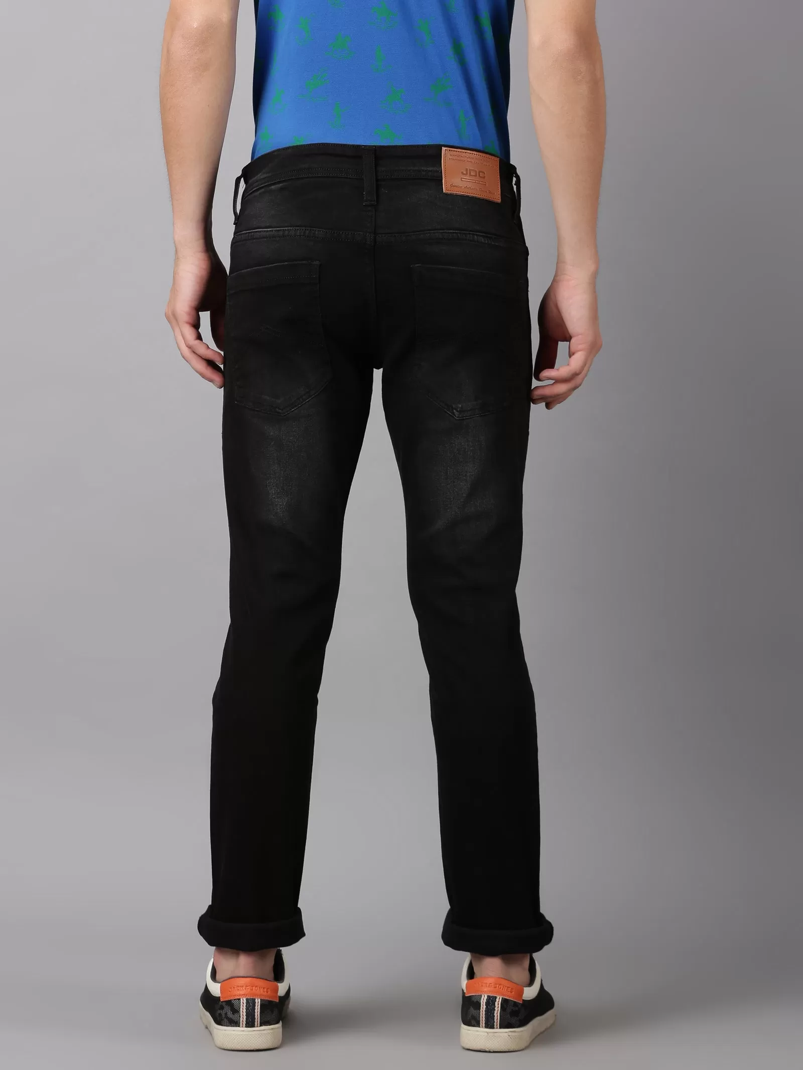 MEN'S BLACK FADED WASH SLIM FIT JEANS