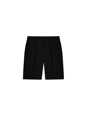 Men's Cotton Tailored Shorts—black