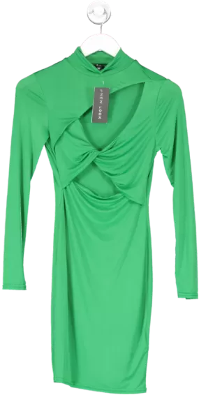 New Look Green Go Cut Out Twist Mini Dress UK 8