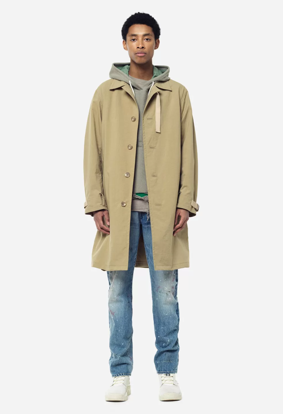 Nylon Spring Coat / Tan