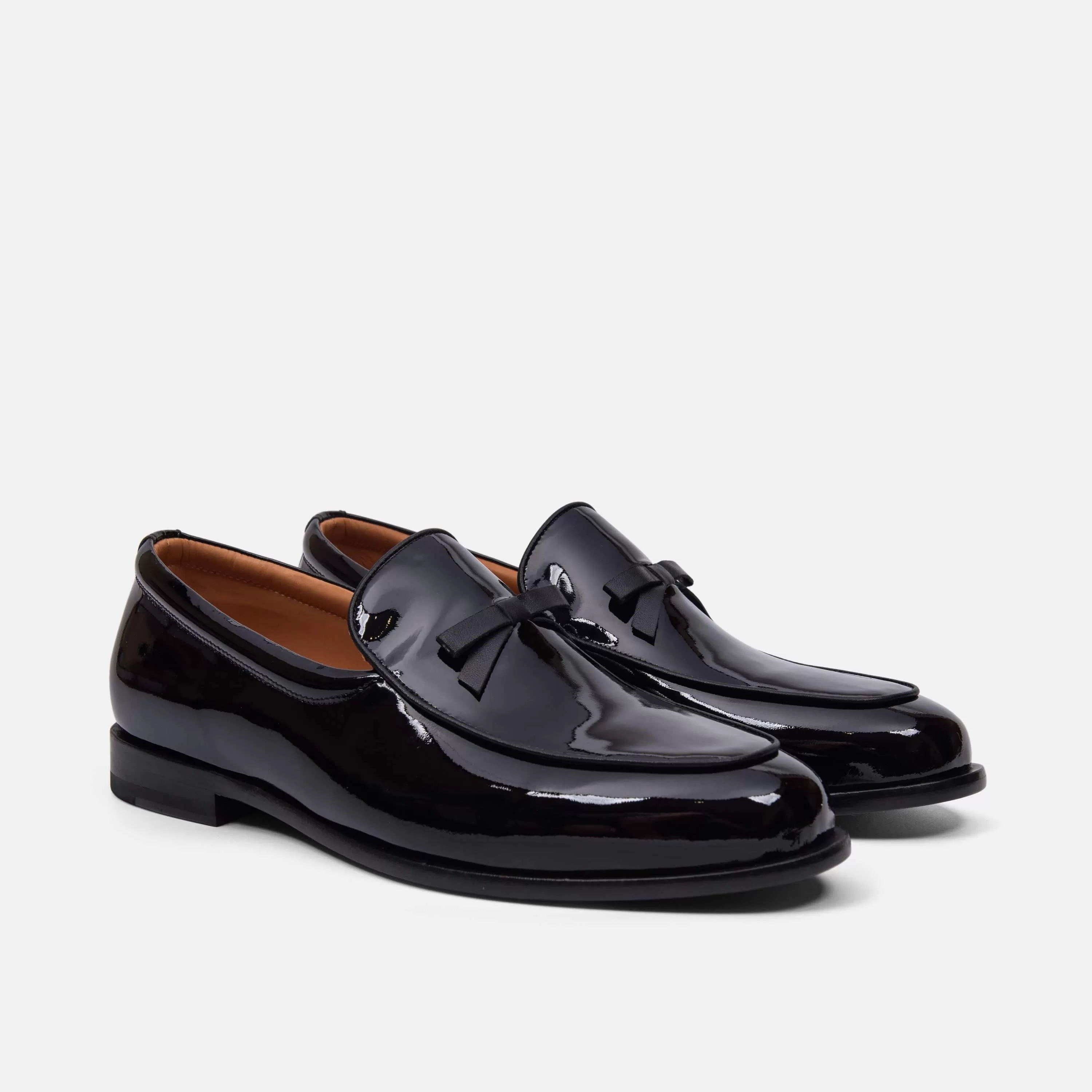 Odell Black Patent Leather Belgian Loafers