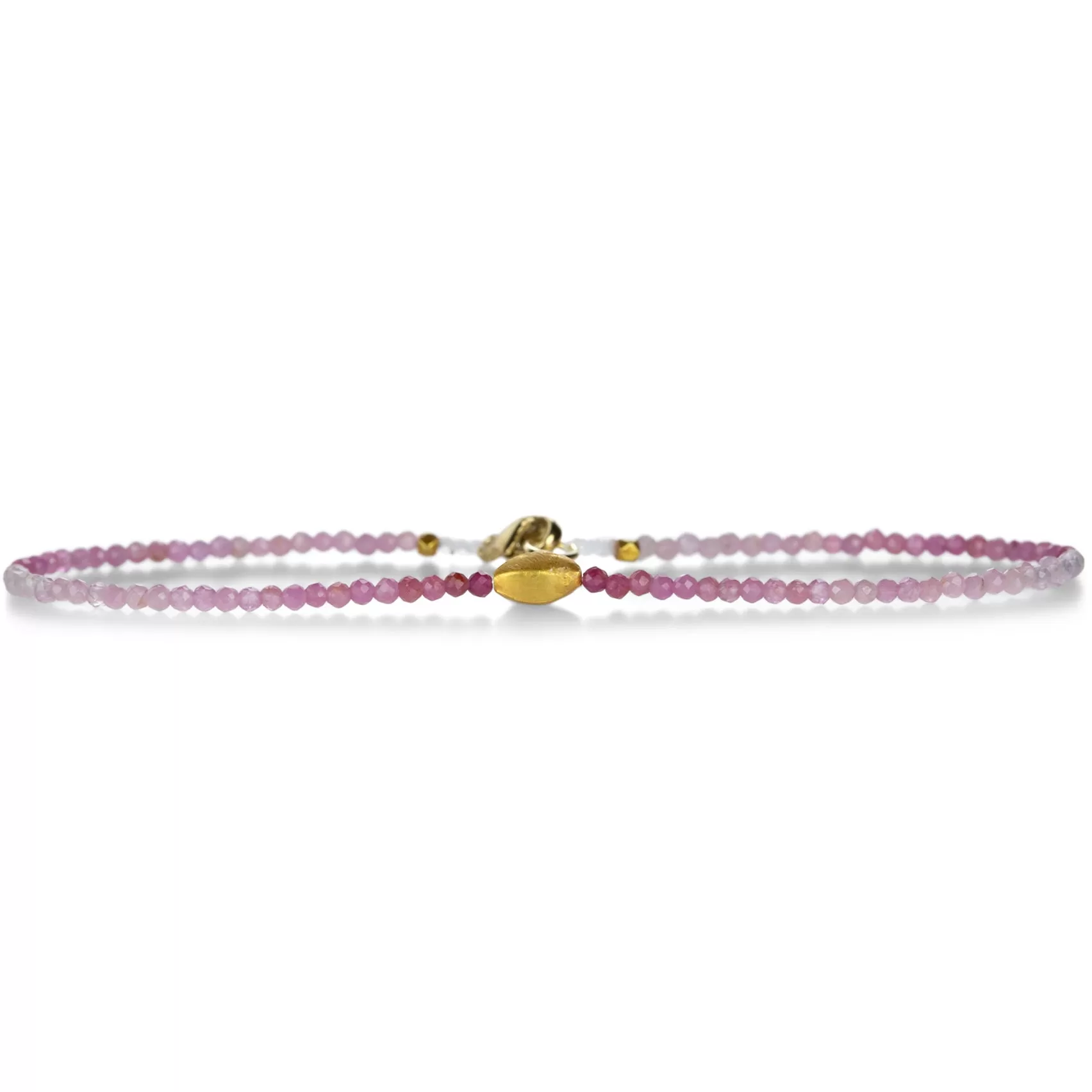 Ombre Ruby and 18k Bead Bracelet