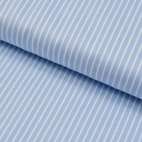 Oxford 120 Blue/White Stripes Cotton Shirt