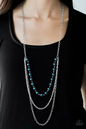 Paparazzi Accessories  - Right on the Money - Blue Necklace