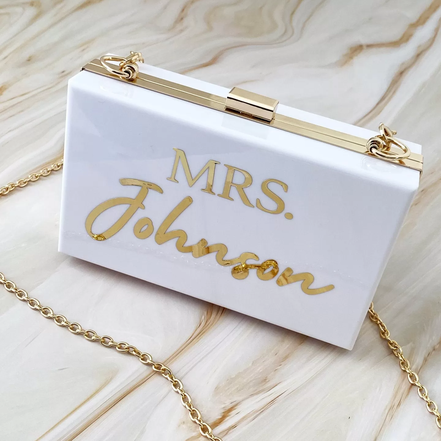 Personalized Acrylic Clutch Purse