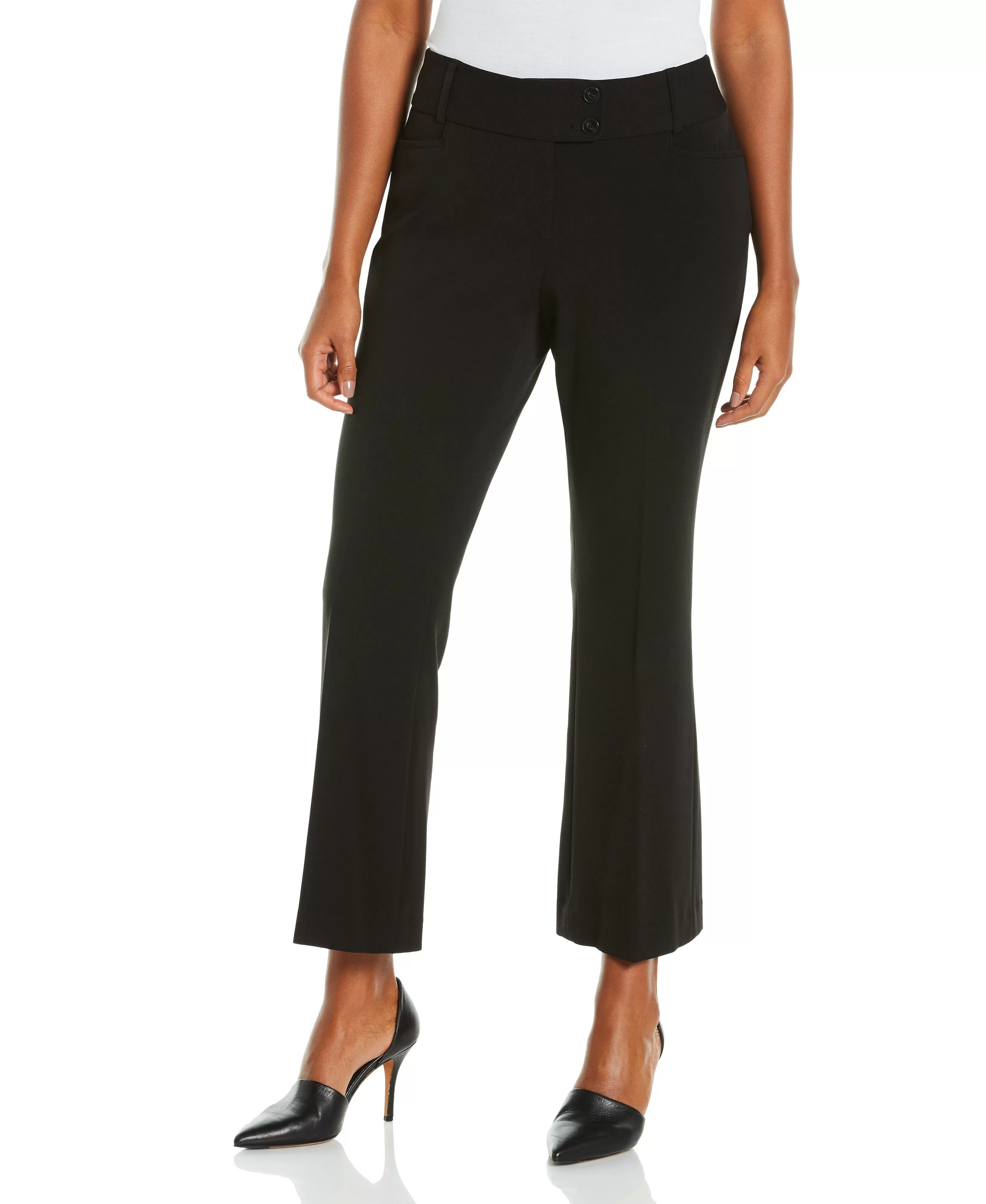 Petite Gabardine Bootcut Pant Short - Curvy Fit