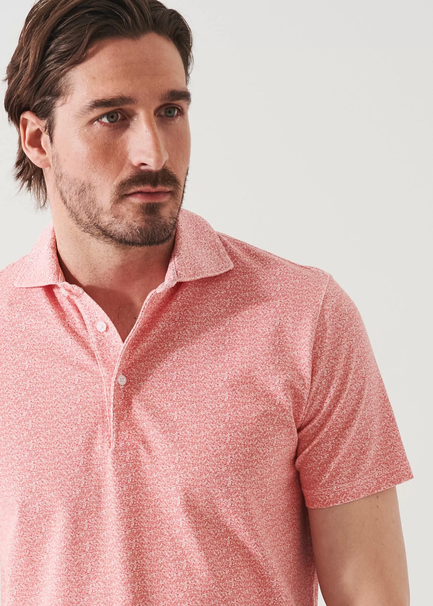 PIMA COTTON STRETCH PRINTED POLO