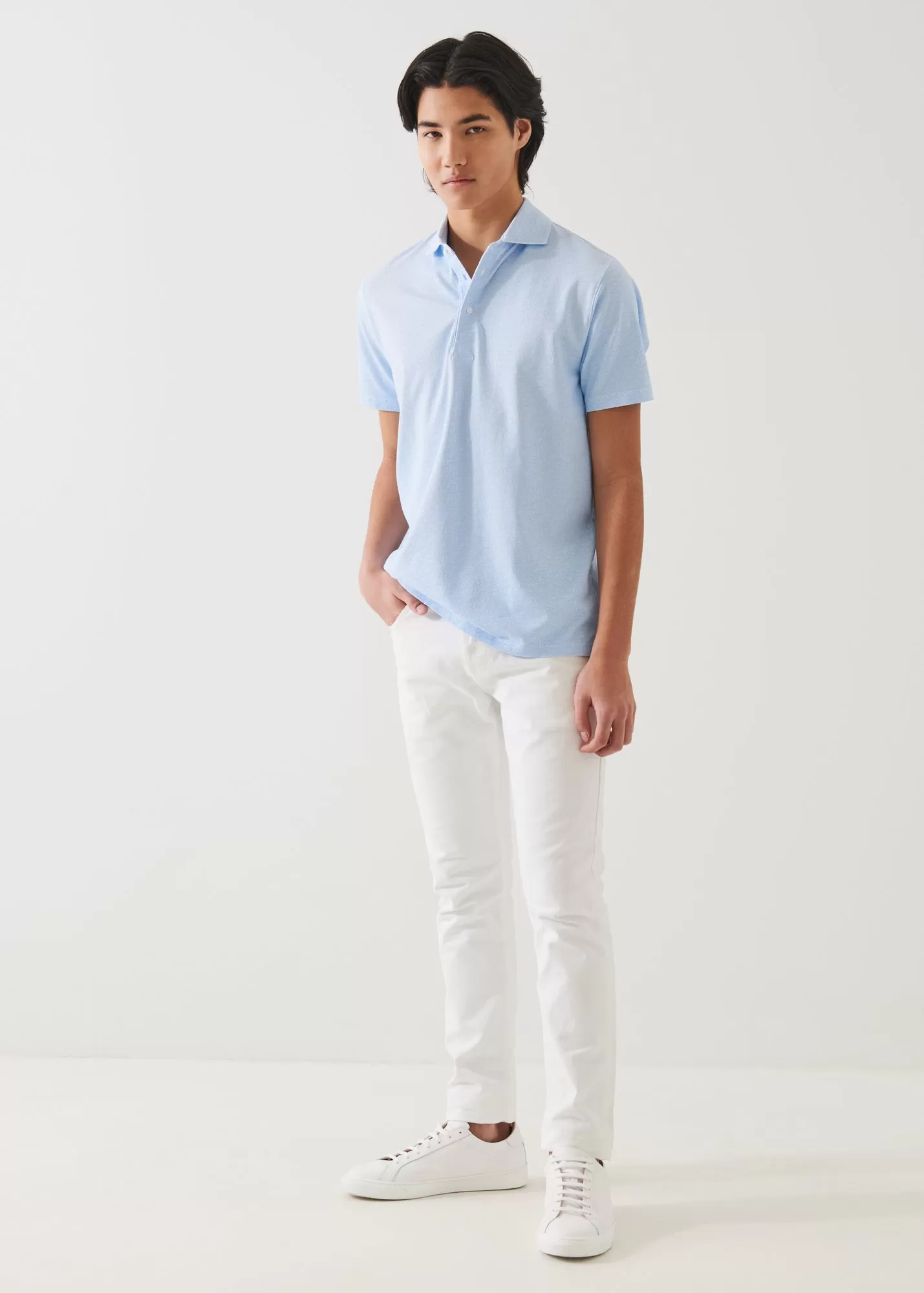 PIMA COTTON STRETCH PRINTED POLO