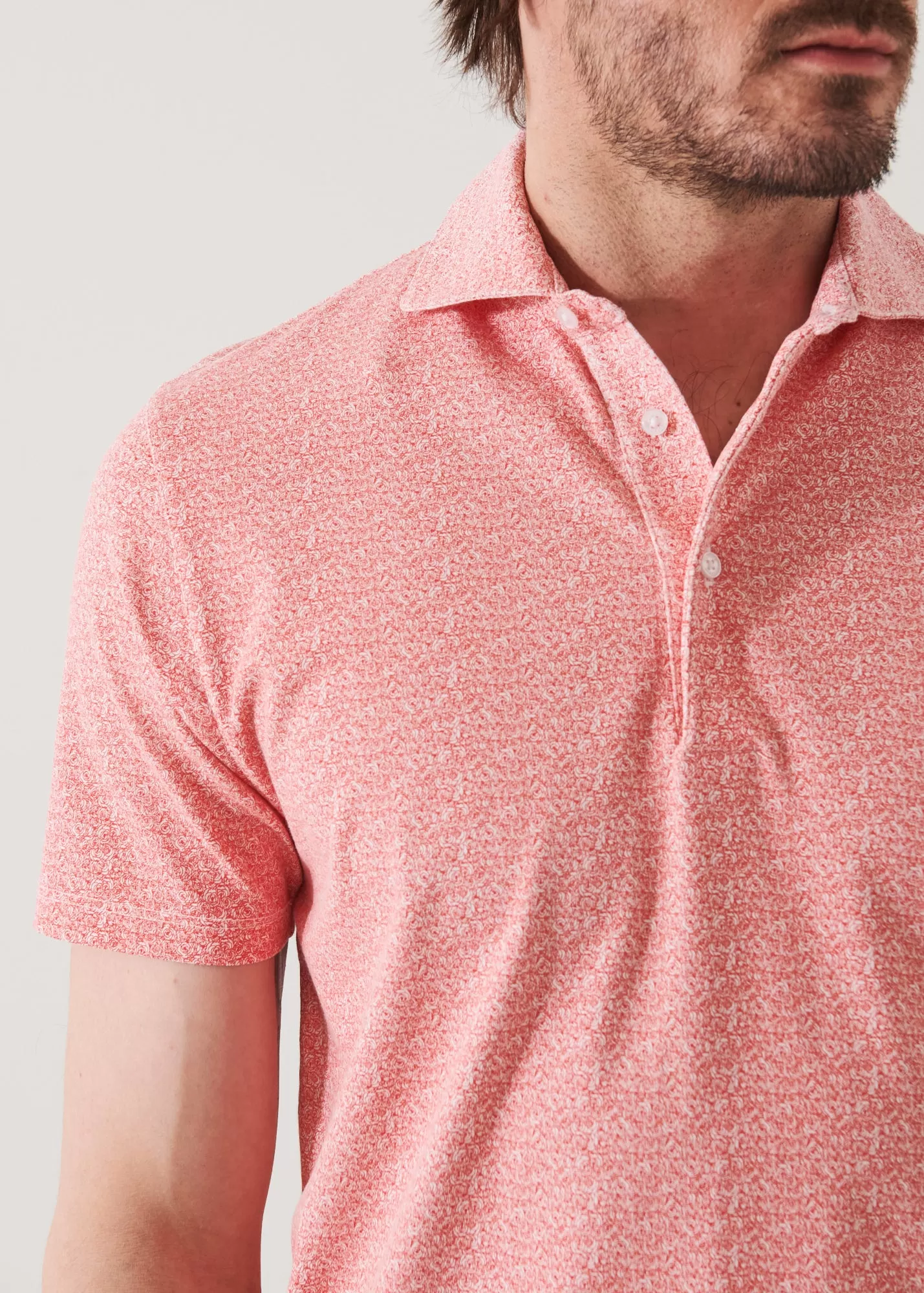 PIMA COTTON STRETCH PRINTED POLO