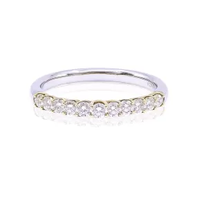 PLATINUM AND 18K YELLOW GOLD DIAMOND BAND - 0.45CTW