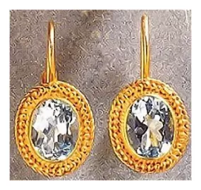 Pre-Raphaelite Topaz Earrings