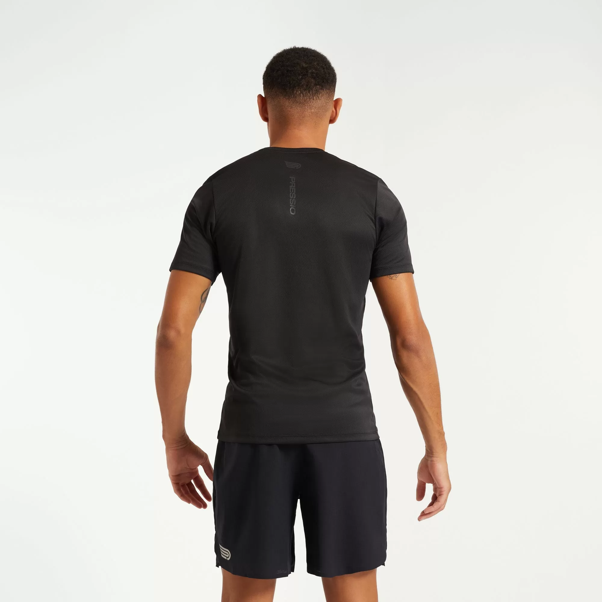 Pressio Perform Short Sleeve Top (Mens) - Black