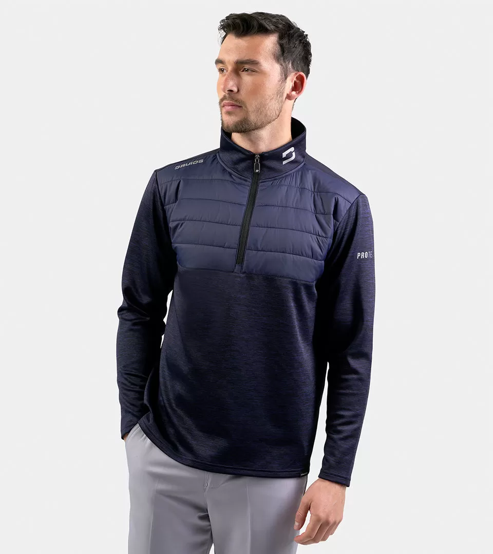 PRO TECH HYBRID MIDLAYER - NAVY