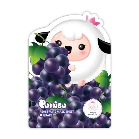 Puttisu Facial Mask Sheet- #Grape (pack of 5)