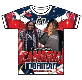 "Cambria" Custom Designed Graduation 3D shirt