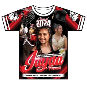 "Jayda" Custom Designed Graduation 3D shirt