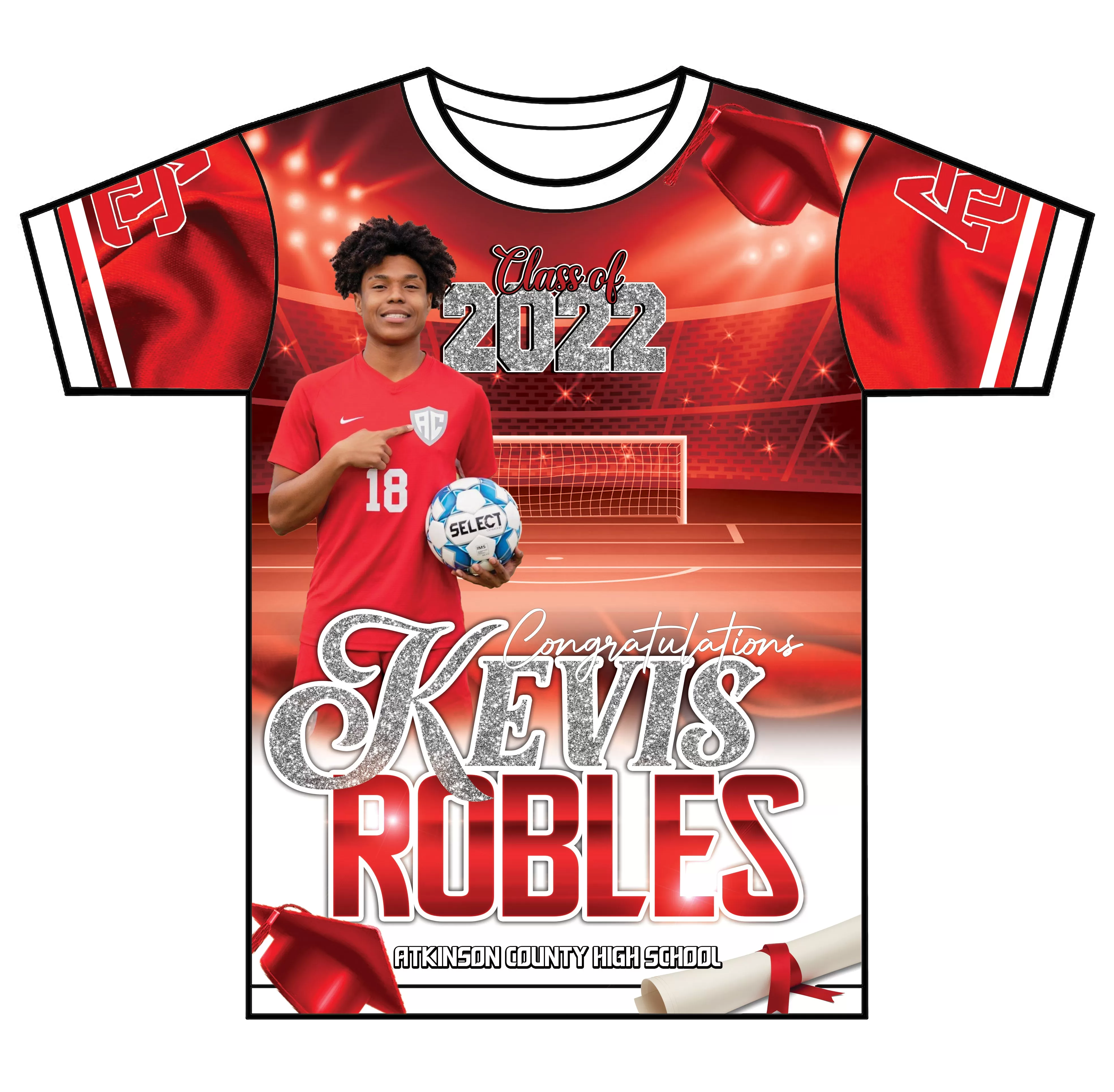 "Kevis" Custom Designed Graduation 3D shirt