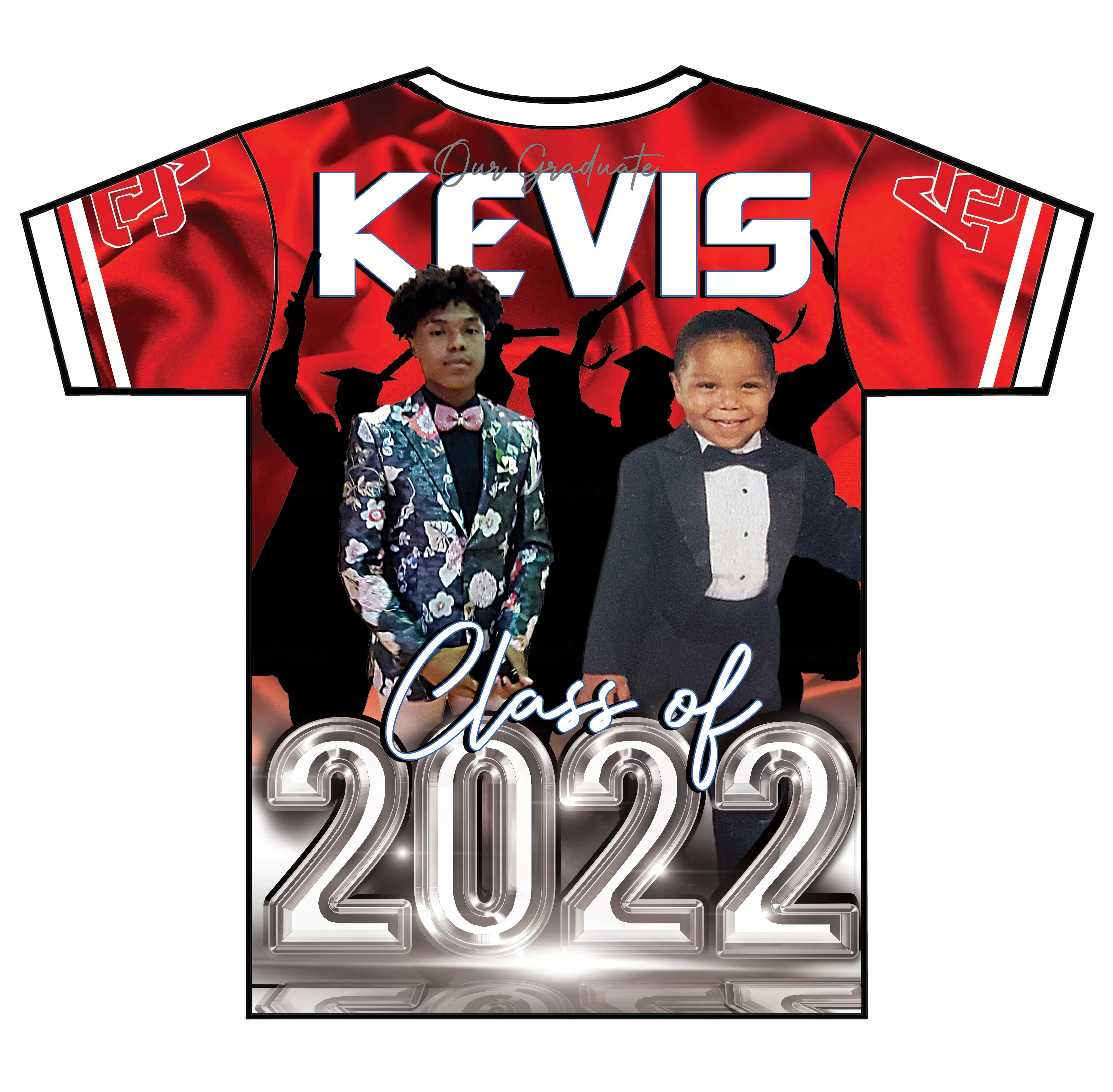 "Kevis" Custom Designed Graduation 3D shirt